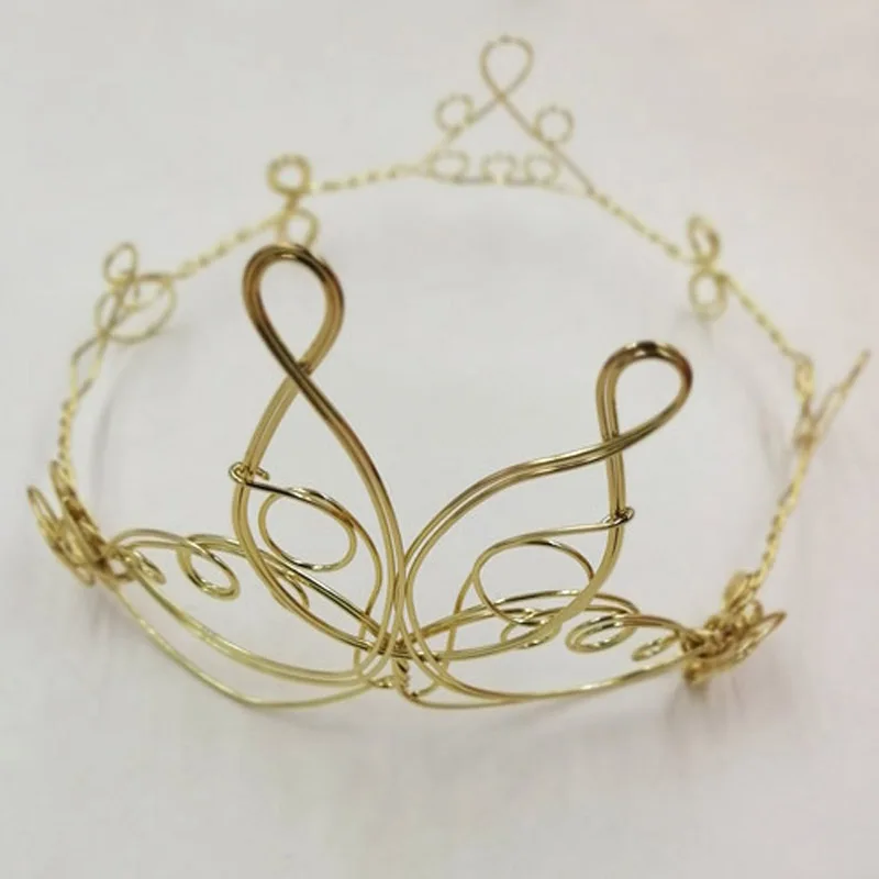 

Hand Wired Tiaras Crown Wedding Headpiece Twisted Choker Necklace Collar Jewelry Components for Bride Wedding Hair Accessories