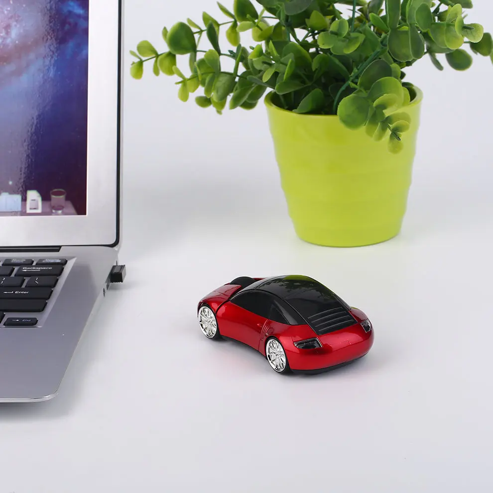 

10pcs RED Creative 2.4GHZ Wireless Car Shape Mouse 1600DPI Wireless Optical Mouse Mice