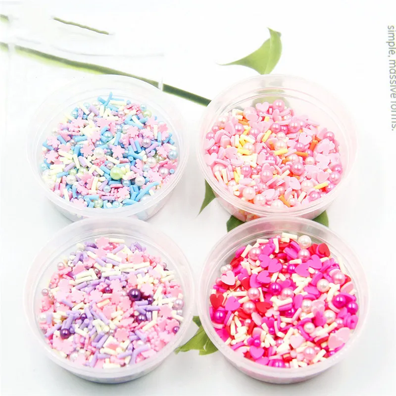 

20g/box Charms for Slime Supplies Kit Fluffy Slimes Colorful Candy Pearl Polymer Clear Slime Accessories Putty Clay Nail Art