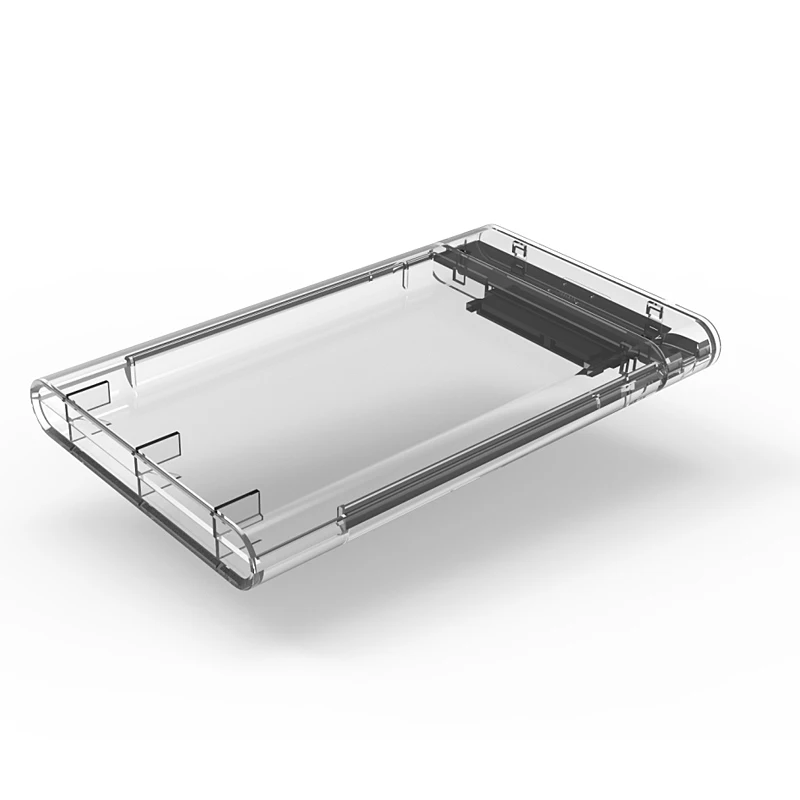 جديد 2.5 بوصة USB 3.0 USB 3.1 نوع-C SATA Hd مربع SSD الهارد دسك hdd الخارجية قالب أقراص صلبة شفافة حالة أداة