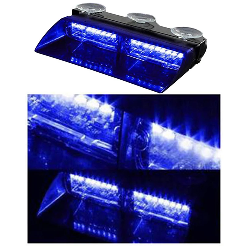 16 LED Car Police Flash Strobe Light Flash Light Dash Emergency 18