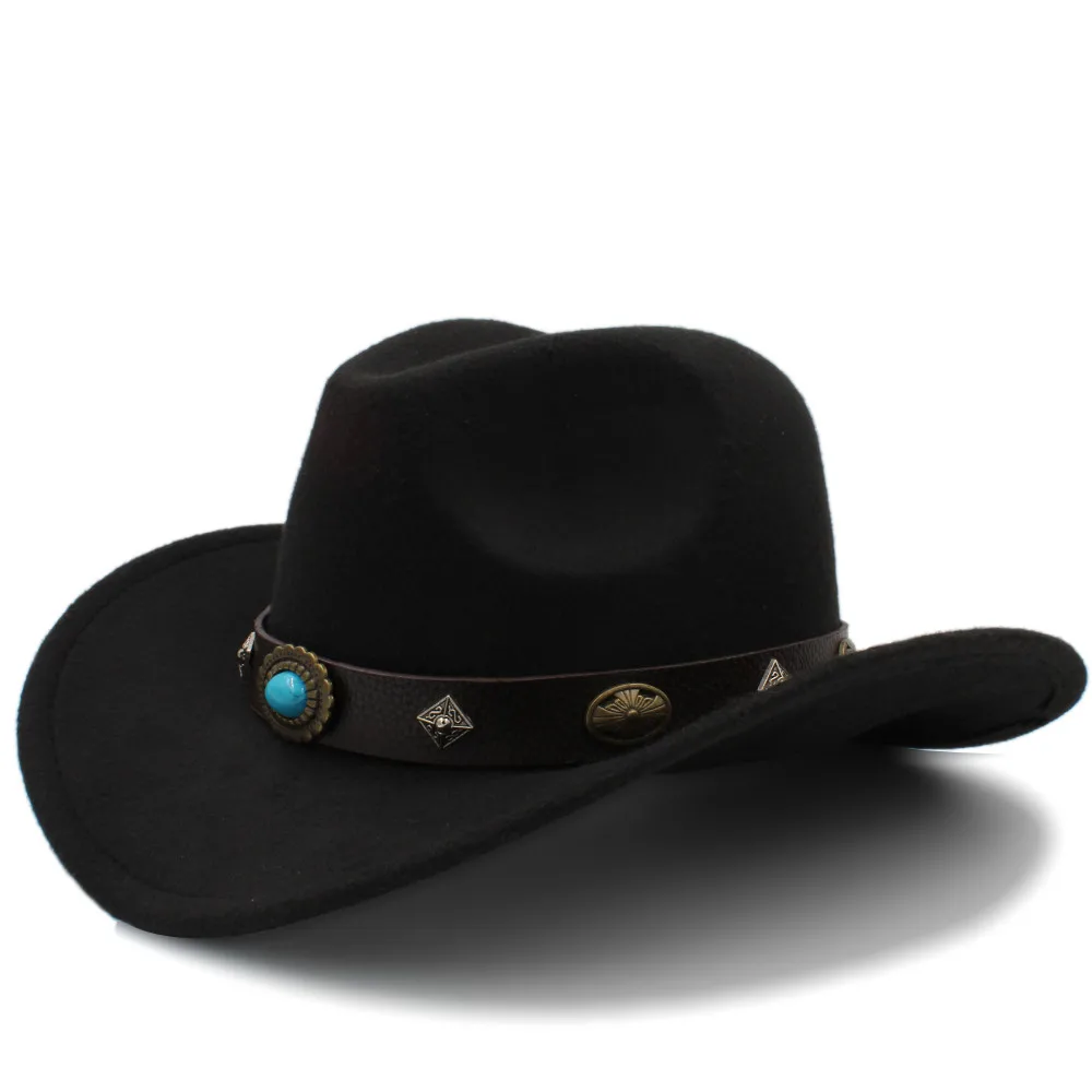 100 Wool Western Cowboy Hat For Dad Men Winter Autumn Jazz Equestrian
