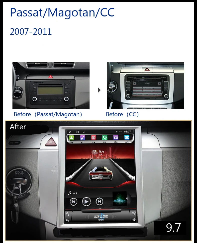 Sale for volkswagen passat B6 android touch screen / Magotan/CC 2007-2011  car multimedia player for volkswagen CC radio 1