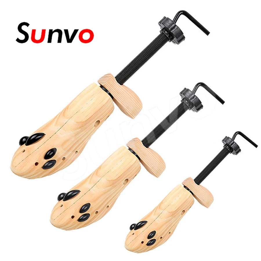 

Sunvo Shoe Tree Wood Shoes Stretcher Wooden Adjustable Man Women Flats Pumps Boot Shaper Rack Expander Trees Size S/M/L