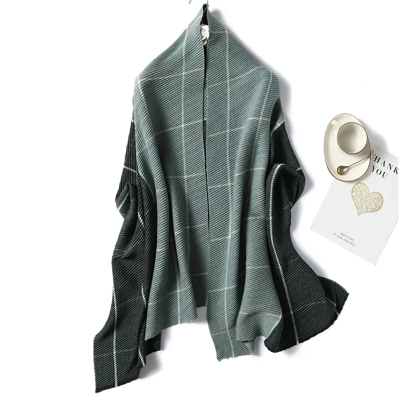

long ladies bandana poncho winter plaid cashmere scarf for women hijab foulard femme shawl pashmina luxury brand scarves scarfs