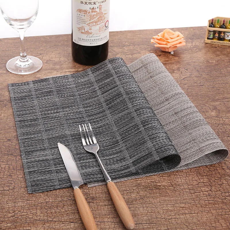 

Lekoch 4Pcs/lot Cup Placemats For Table PVC Water-proof Dining Place Mats Bowl Plate Dish Pad Coasters Set Kitchen Accessories