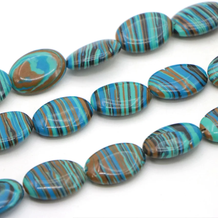Egg oval shape Turkey pine beads (14)