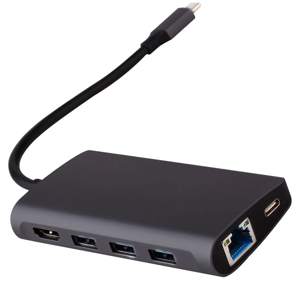 8 в 1 USB-C концентратор тип-c для мульти USB 3,0 HDMI 4 k RJ45 адаптер питания Тип c концентратор сплиттер для Macbook Pro Air