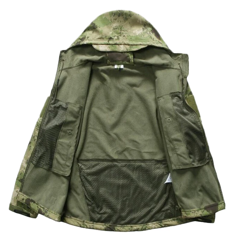 Водонепроницаемая мужская куртка для альпинизма, военные тактические куртки, ветровка TadHunting, камуфляжные флисовые пальто с капюшоном