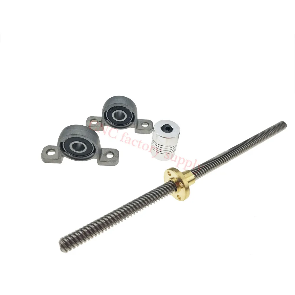 3D Printer T8 200 Stainless Steel Lead Screw Set With Shaft Coupling