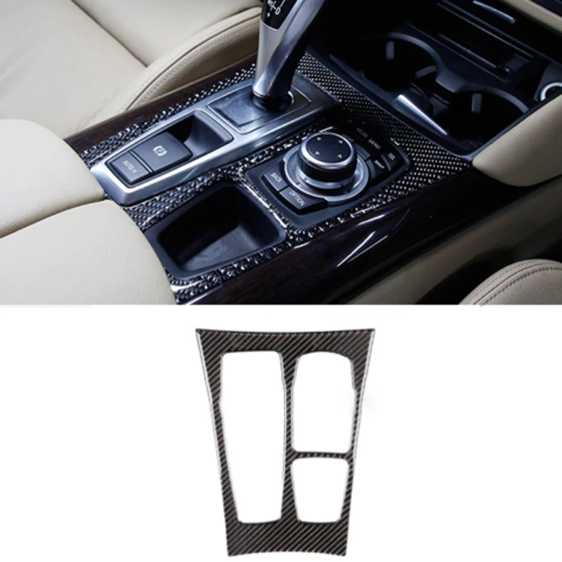 

high quality Carbon Fiber Inner Gear Shift Box Sticker Cover Trim For BMW X5 X6 E70 E71 08-13