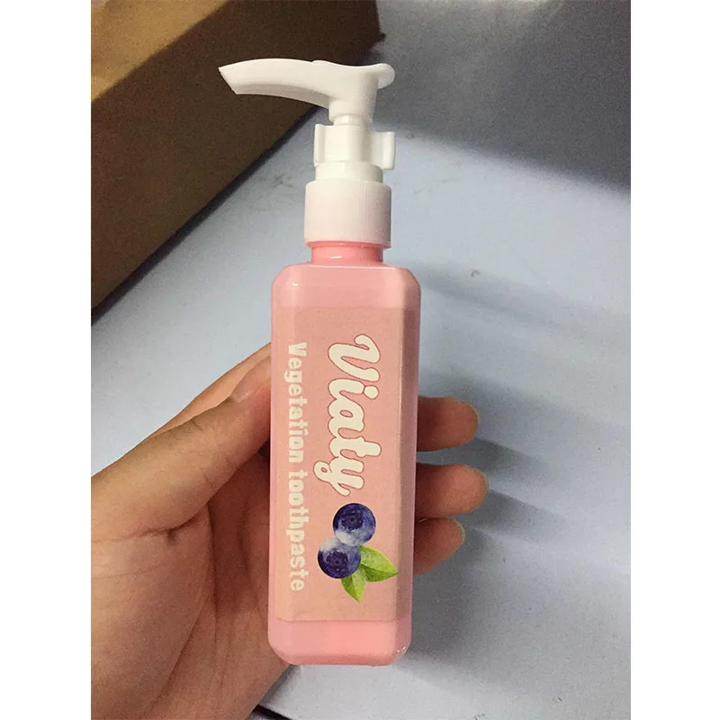 

Baking soda Toothpaste Stain Removal Whitening Viaty Toothpaste Fight Bleeding Gums Fresh Blueberry Bottled Toothpaste