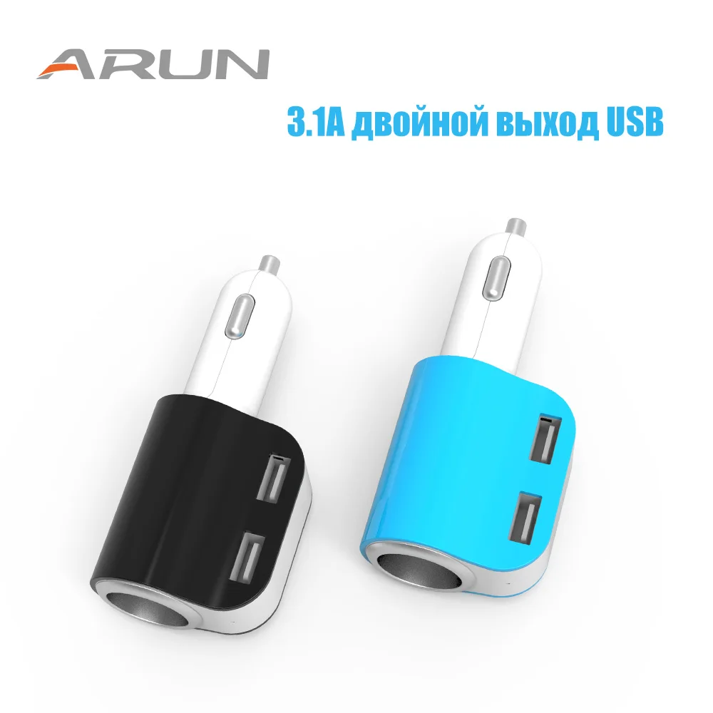 ARUN C203 Universal High Quality Durable USB car phone Charger MAX 3.1A Mobile Phone Car-Charger for phones 2 port | Мобильные