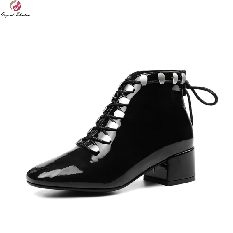 Carré Bottes Initiale ef1440 ef1440 Suede Noir Élégant Bout Femme L'intention Argent Plus Nouvelle Silver Chaussures Chunky Mode Talons Patent 5 10 Femmes 3 Black Nous Ef1440 Taille nIfdWYwxq