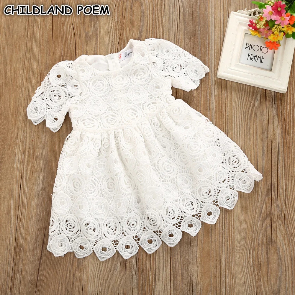 Baby Girl Clothes White Baby Girls Dress Princess Lace Newborn Infant Party 1 Year Birthday Baby Dress vestidos Christening Gown