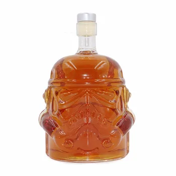 

650ml Cool Star Wars Stormtrooper Helmet Glass Bottle Crystal Vodka Whisky Water Wine Glasses Bottles Vase Decanter Bar Tools