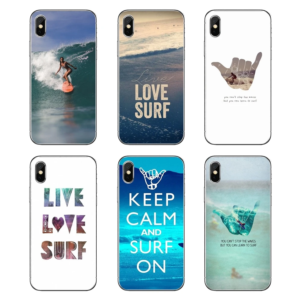 

Transparent Soft Shell Covers For Xiaomi Mi A1 A2 5X 6X 8 lite SE Pro Max Mix 2 2S 3 Mi5 Mi5S Learn to Surf Love