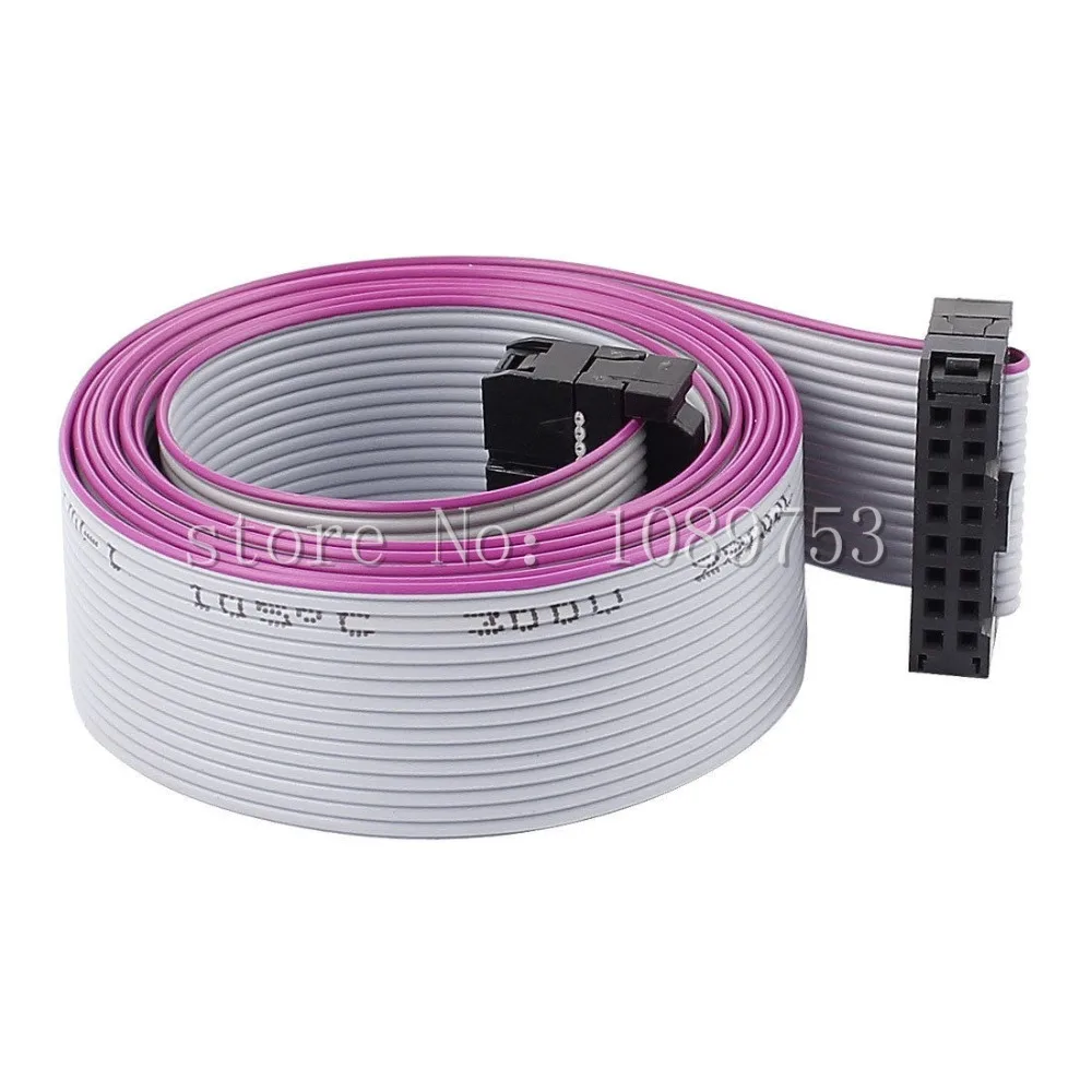 IDC Wire Flat Ribbon Cable FC/FC Connector A-type 60Pins 2.54mm Pitch 30cm Long 