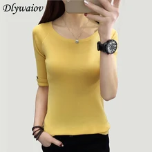 2018 New Women Knitted Pullover Round Neck Solid Half Sleeve Loose Sweater Shirt Female Slim Knit Sweaters Wool Tops Clothing 2018 New Women Knitted Pullover Round Neck Solid Half Sleeve Loose Sweater Shirt Female Slim Knit Sweaters Wool Tops Clothing