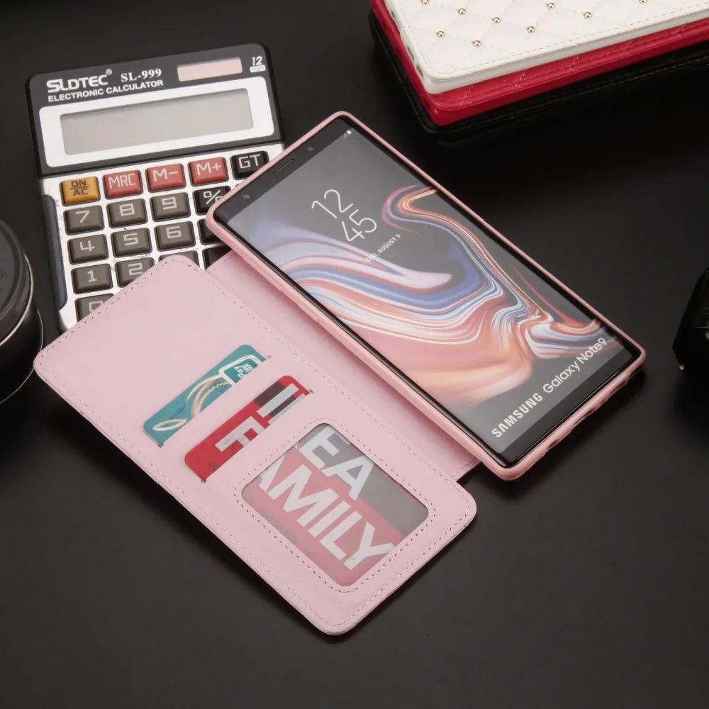 Для samsung Galaxy Note 8 9 чехол с блестящей короной и бриллиантами Кожаный чехол-книжка с подставкой для samsung Note9 сумка для мобильного телефона