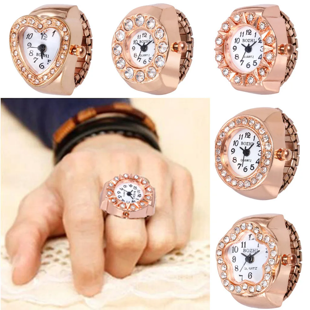 

Dial Quartz Analog Watch Creative Steel Cool Elastic Quartz Finger Ring Watch Luxury Ladies Watch Creative Girl Quartz LuxuryA50