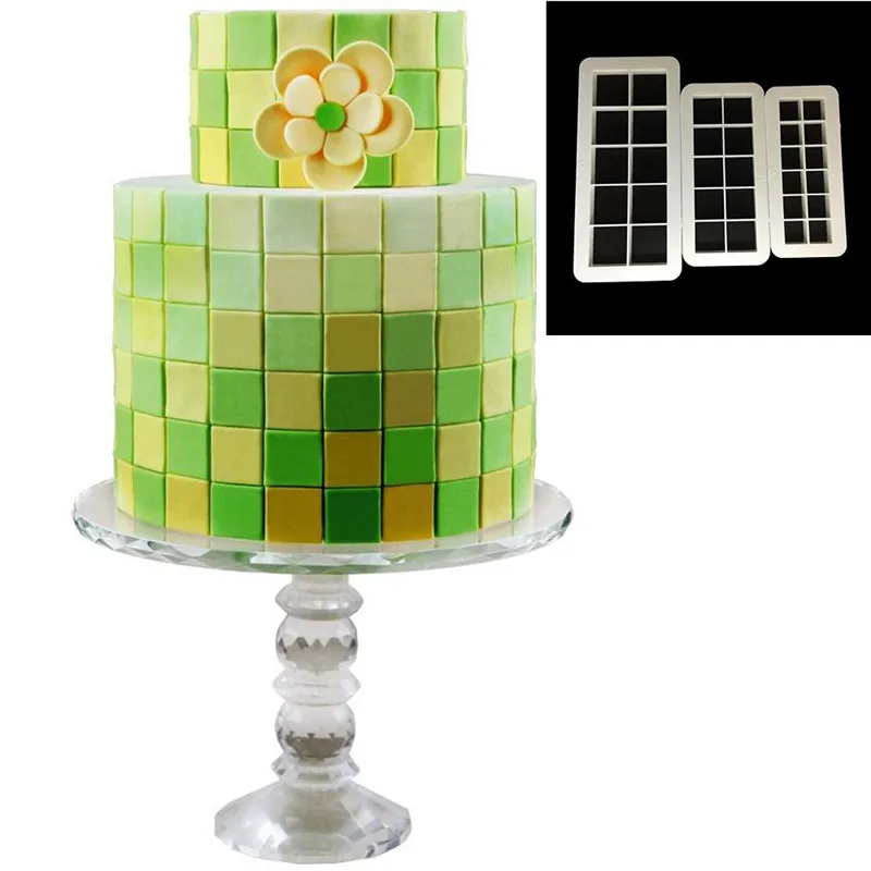 Aliexpress Buy 3pcs Square Geometry Fondant Cookie
