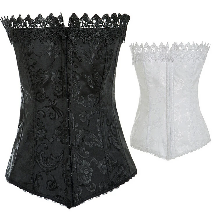 NEW black white lace edge wedding underbust Sexy Waist Workout Cincher Body font b Shaper b