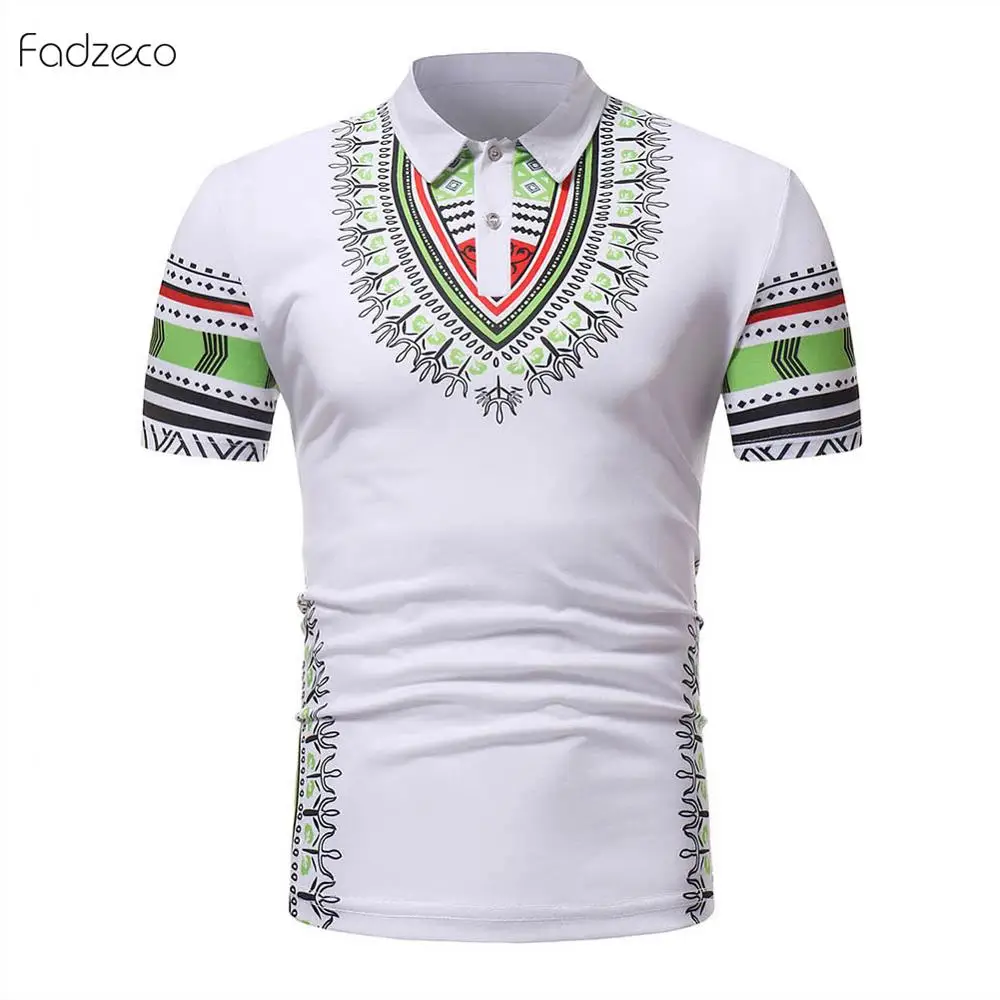 Fadzeco африканская мужская одежда 2019 новый дизайн Дашики Этнический узор футболка