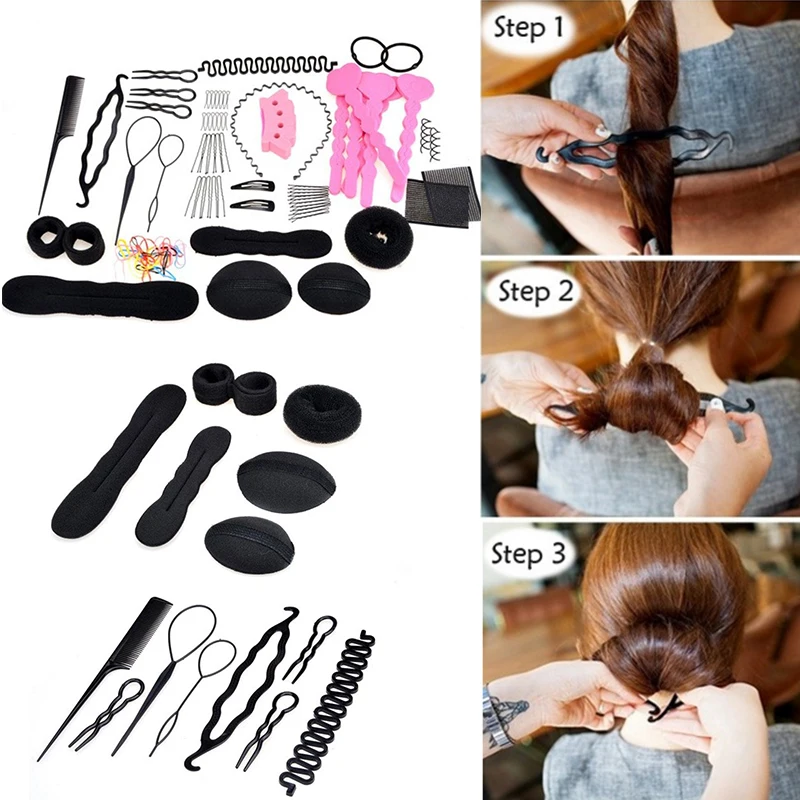 

Hair Twist Hair Comb Hair Styling Clip Accessories Bun Donut Maker Braid Set
