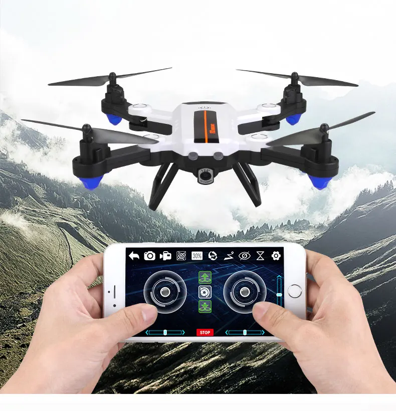 

RC Drone Foldable 2.4G 2MP Wide Angle Camera WiFi FPV Optical flow position Altitude Hold Drone Quadcopter Helicopters Toys Gift