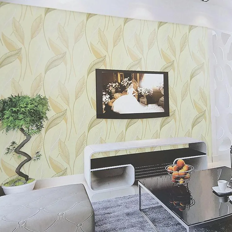 

Wallpapers Youman texture modern non-woven wallpaper rolls living room bedroom girls room wall covering leaves wall papers home