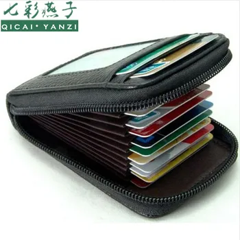 2017 Mens/Womens Fashion Mini Leather Wallet ID Credit Cards Holder Organizer Purse Top Quality Free Shipping N535