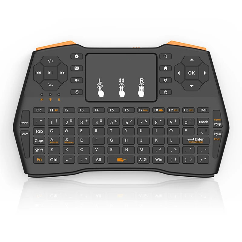 Miniteclado inalámbrico i8 Plus, sin retroiluminación, 2,4 GHz, con Touchpad, inglés, ruso, Air Mouse, Control remoto, para Android, decodificador, PC - Imagen 2