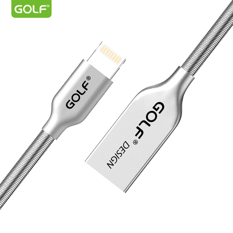 جولف 1 m الزنك سبائك سريع شحن USB كبل مزامنة بيانات ل فون X XS ماكس XR 8 7 6 6 S زائد 5 S 5 SE شاحن USB للهاتف المحمول كابل