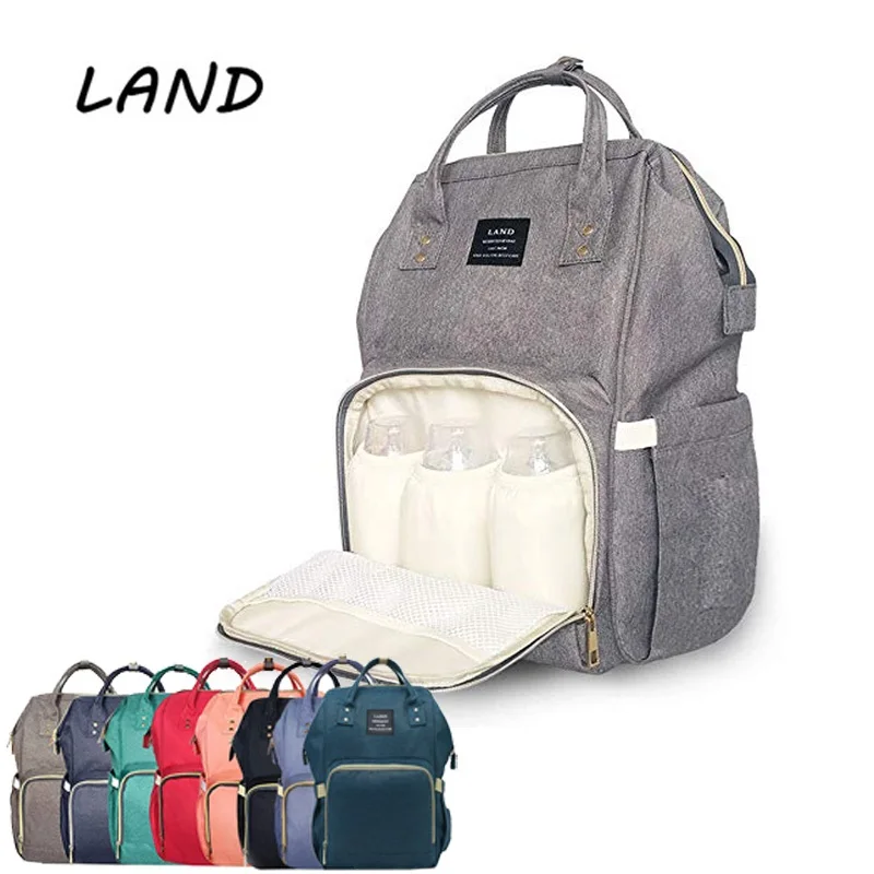 LAND Diaper Bag Multi Function Waterproof Travel Backpack Nappy Bags