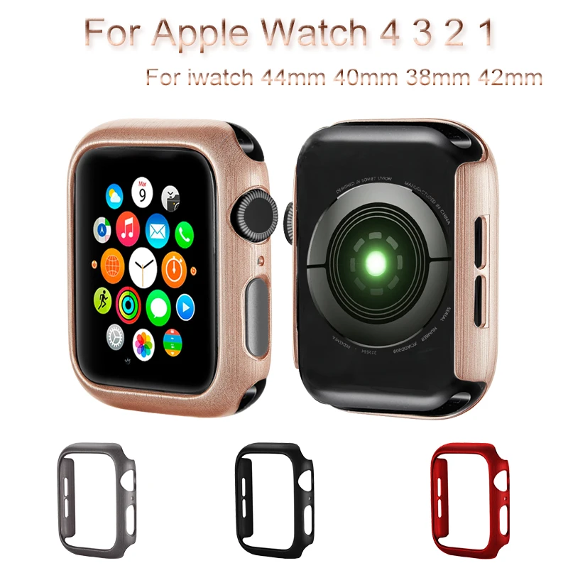 Чехол для часов из поликарбоната Apple Watch 4 3 2 1 защитный чехол рамка iwatch 44 мм 40 38 42