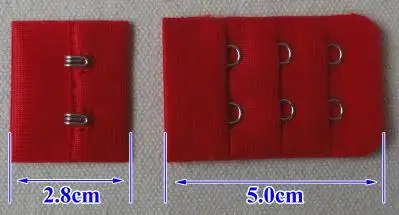 20 компл./лот 3-мя рядами красивых* 2, крючки, станок и швейная фурнитура для нижнее белье бюстгальтер крюка и глаза удлинитель швейная фурнитура - Цвет: RED  as the photo