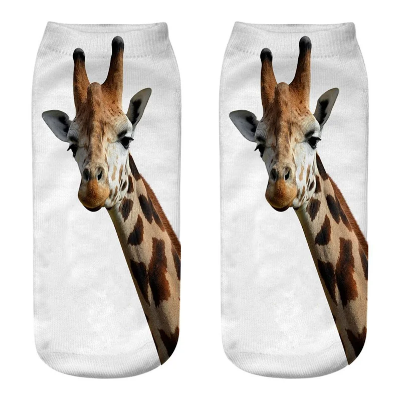 Dreamlikelin забавные животные женские носки 8 видов стилей Милые 3D жираф Kawaii лодыжки носки для женщин дети унисекс Sox