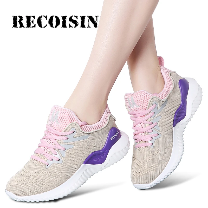 

RECOISIN 2019 Sneakers Women Sport Shoes For Woman Lightweight Mesh Running Walking Jogging Female Sneakers chaussures femme