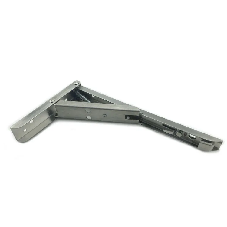 

2pcs Rugged Stainless Steel Folding Bracket Triangle Wall Bracket 90 degree Telescopic Folding Desk Rack Hardware Accessories