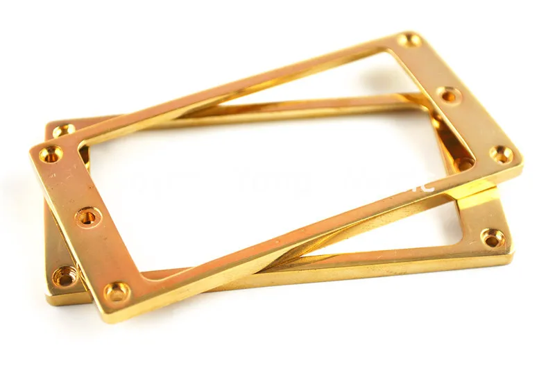 

Niko 1 Set of 2pcs Flat Metal Humbucker Pickup Frame Mounting Ring 4mm Thick Gold With 8 Screws Free Shipping Wholesales
