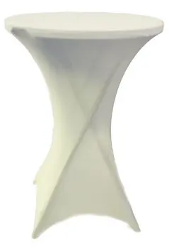 

Quality 36 Inch Fitted White Spandex Cocktail Tablecloth for Weeding Event Party Festival 20/Pack