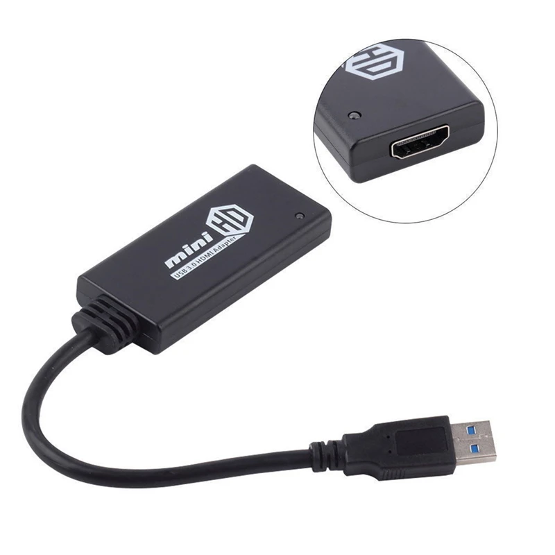 HDMI кабель USB 3,0 к HDMI кабель адаптер для ПК ноутбука жесткий диск HDTV проект монитор USB 3,0 к HDMI HD и мини адаптер конвертер