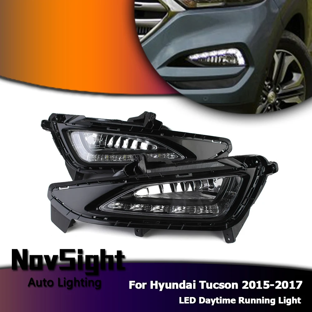 NOVSIGHT белый дневной светильник для Hyundai Tucson 12V 6700K светодиодный DRL Дневной ходовой