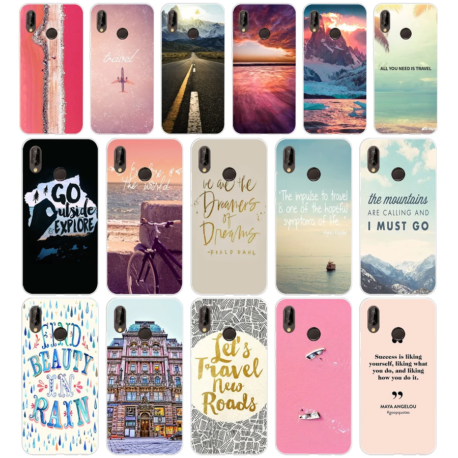

193DD Pink travel does the Soft Silicone Tpu Cover Case for huawei p 20 lite pro y6 2017 mate 10 lite