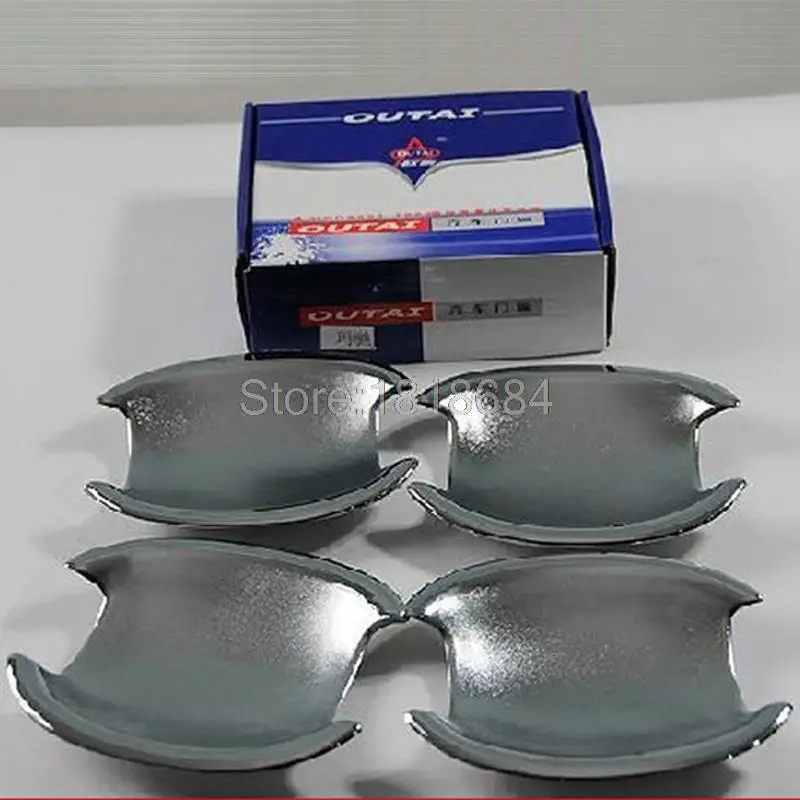 

For Nissan March Micra 2010 2011 High Quality ABS Chrome Plastic Door Handle Bowl Cup Cover Trim Auto Cover Accessories 4pcs/set