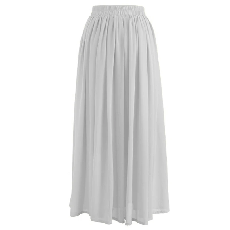Размера плюс Faldas Mujer Moda Лето Бохо абайя мусульманская длинная шифоновая плиссированная макси юбка с высокой талией женские юбки