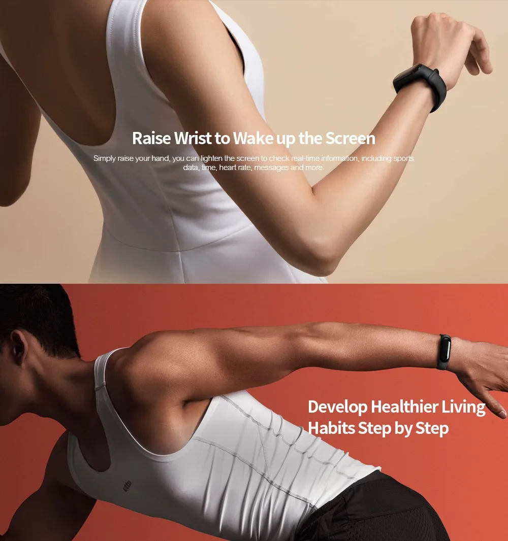 Xiaomi Mi Band 3 Smart Bracelet Heart Rate Monitor Bluetooth 4.2 Wristband