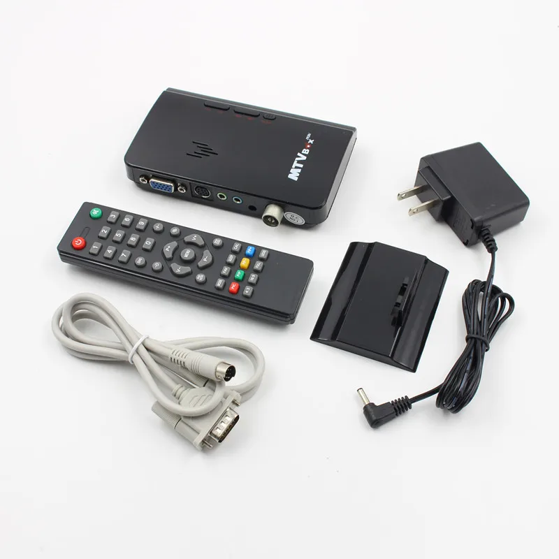 LCD CRT VGA External TV Tuner PC BOX Receiver Tuner HD 1080P Speaker TV