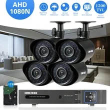 1080N HDMI CCTV DVR 4 шт. 1500TVL 1080N HD на открытом воздухе Ночное Видение безопасности дома Камера Системы 4CH CCTV камера видеонаблюдения комплект 1 ТБ